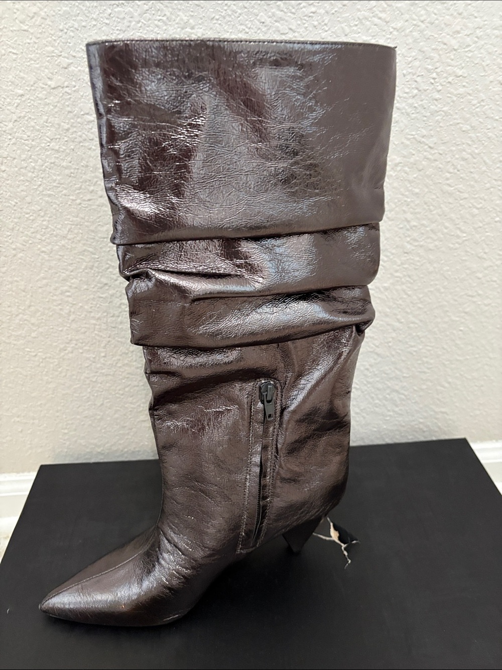 Pointed-Toe Slouch Knee Boot - Picture 2 of 10
